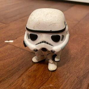 Rare 2015 Funko Pop Stormtrooper Bobblehead with staff (broken)